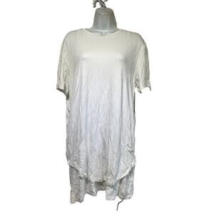 stampd Los Angeles white short sleeve layered Racerback tunic Top Size S